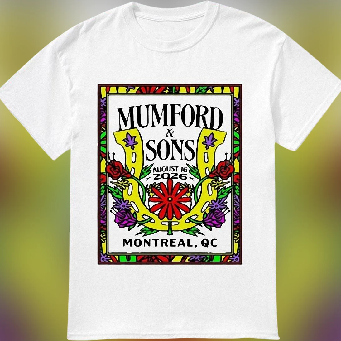 Mumford Sons Horseshoe Graphic Tee, Vintage Folk Rock Band Tour T-Shirt, Music Lover Gift