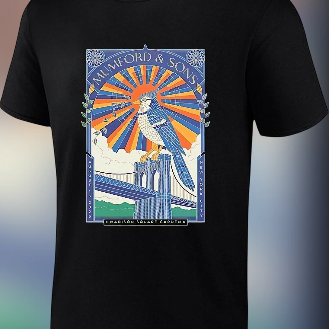 Mumford Sons Madison Square Garden August 13 2026 NYC Concert Tee, Vintage Poster Band Tour Souvenir Shirt