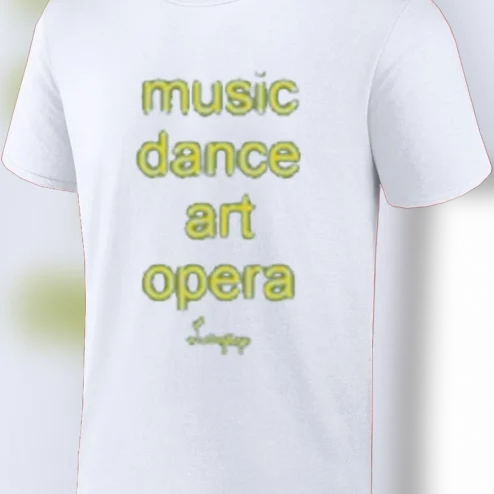 Music Dance Art Opera Graphic Tee, Minimalist Performing Arts Shirt for Music and Art Lovers