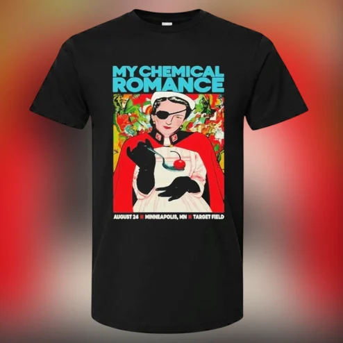 My Chemical Romance August 24 Minneapolis MN Target Field Concert Tee, MCR Tour Merch Graphic T-Shirt