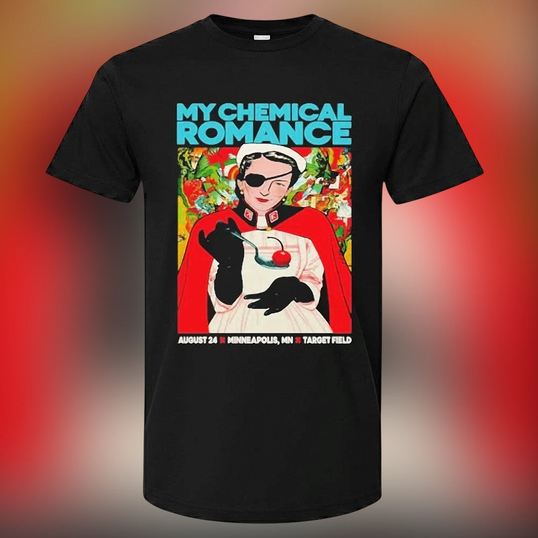 My Chemical Romance August 24 Minneapolis MN Target Field Concert Tee, MCR Tour Merch Graphic T-Shirt