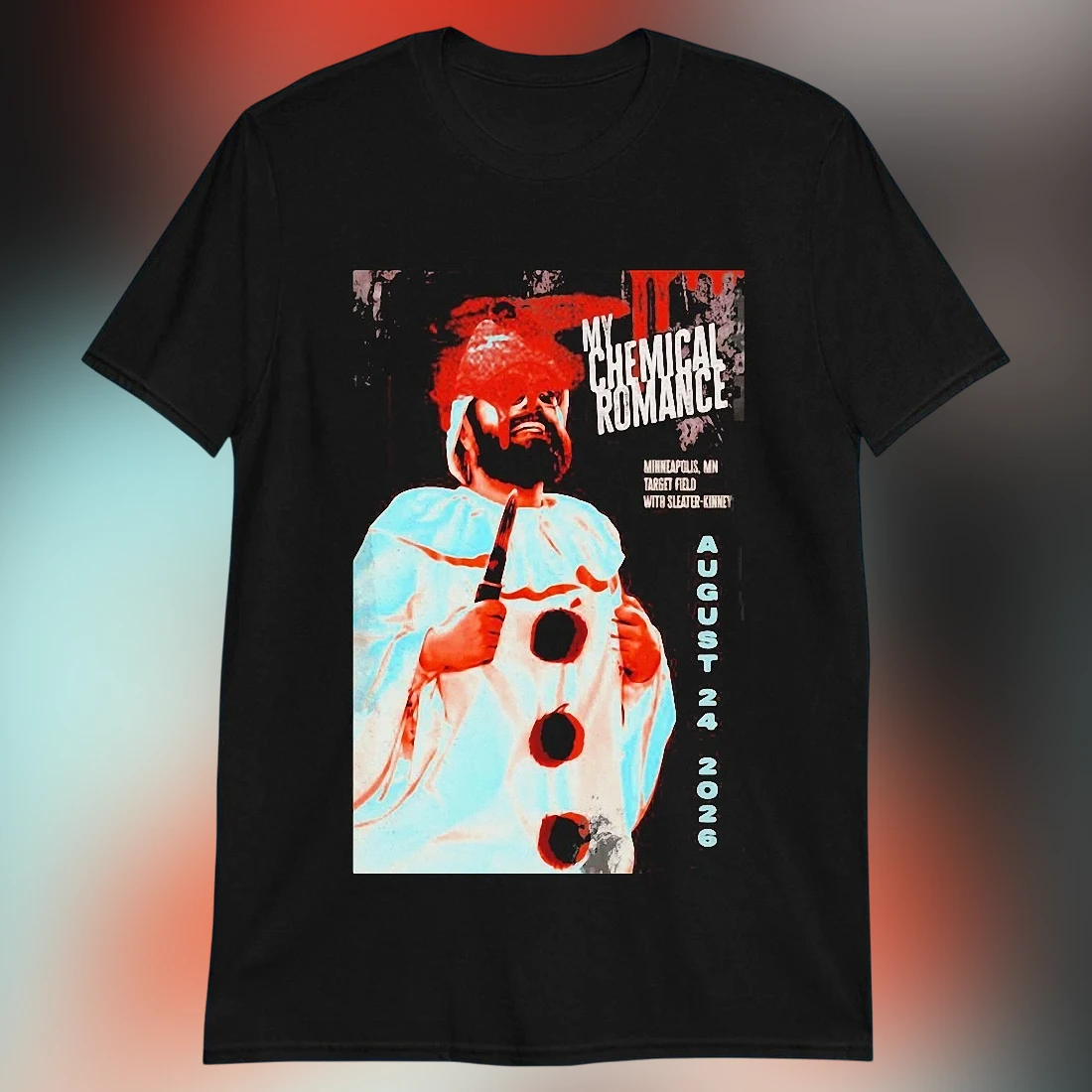 My Chemical Romance Minneapolis Target Field August 24 2026 Tee, Sleater-Kinney Concert Tour Graphic T-Shirt