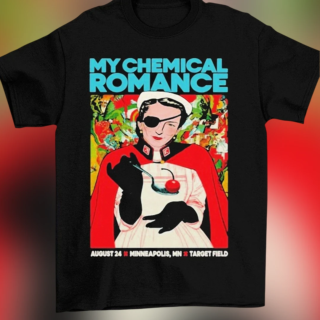 My Chemical Romance Minneapolis Target Field August 24 Tee Concert Tour Graphic T-Shirt