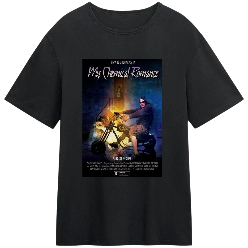 My Chemical Romance Minneapolis Tee August 24 2026 Long Live The Black Parade Concert Tour Graphic T-Shirt