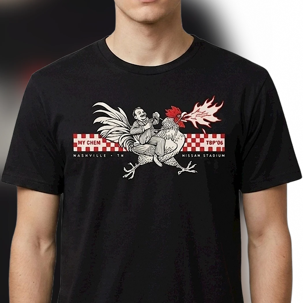 My Chemical Romance Nashville Nissan Stadium Concert Tee The Black Parade Tour Souvenir Graphic Shirt