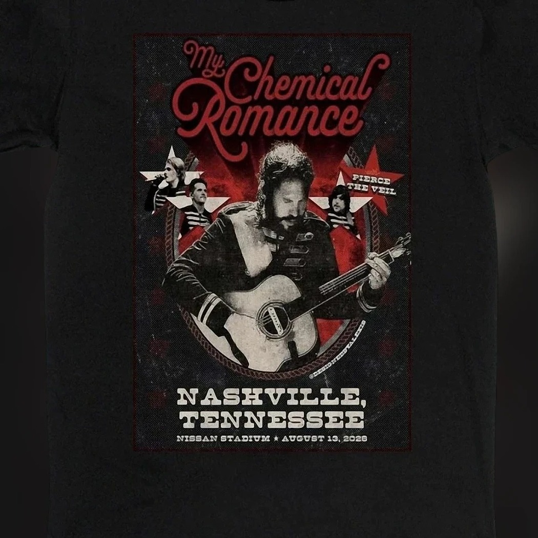 My Chemical Romance Pierce The Veil Nashville 2026 Concert Tee, Nissan Stadium Tour Souvenir Graphic Shirt