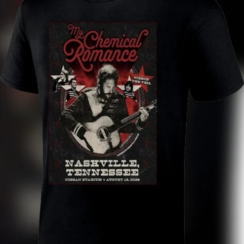 My Chemical Romance Pierce The Veil Nashville Nissan Stadium August 13 2026 Concert Tour Tee