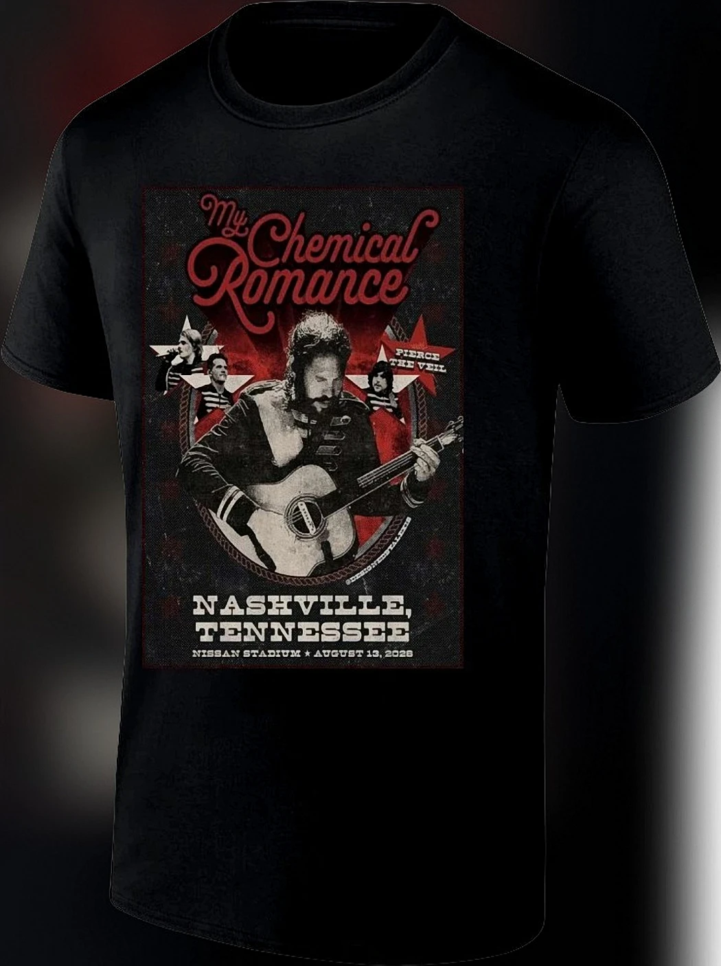My Chemical Romance Pierce The Veil Nashville Nissan Stadium August 13 2026 Concert Tour Tee