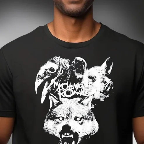 My Chemical Romance Tee Animals Graphic Alt Rock Emo Band Concert Shirt