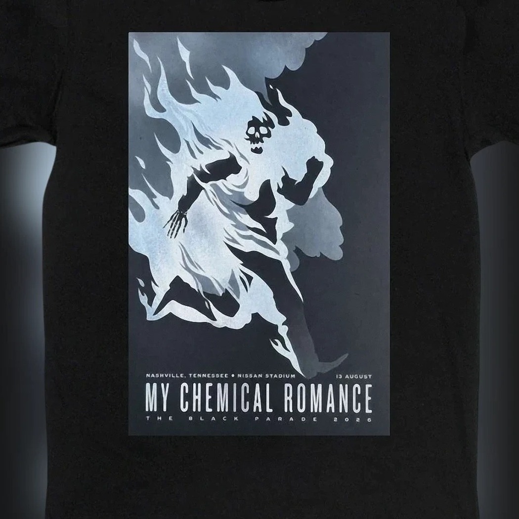 My Chemical Romance The Black Parade Nashville 2026 Tee, Nissan Stadium Aug 13 Commemorative Concert Tour Shirt