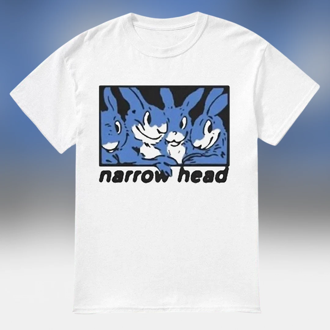 Narrow Head Four Rabbits Band Graphic Tee, Vintage Indie Rock Music Merch T-Shirt for Fans
