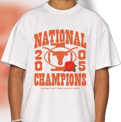 National 2005 Champions Game of the Century Tee, Vintage Retro College Football Championship Graphic T-Shirt for Sports Fans