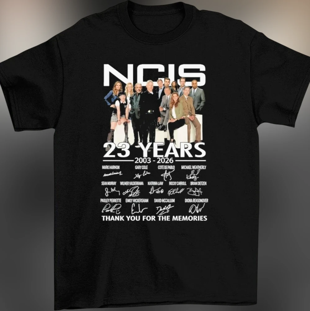 NCIS 23 Years 2003-2026 Thank You for the Memories Tee, Cast Signatures Anniversary Tribute Shirt