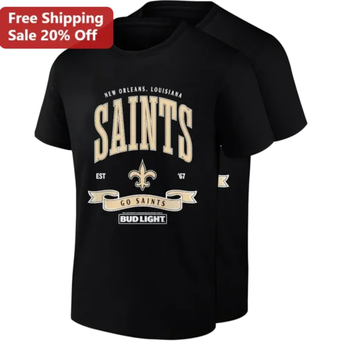 New Orleans Saints Go Saints Est 67 Tee, New Orleans Louisiana Football Game Day Gift for Fans