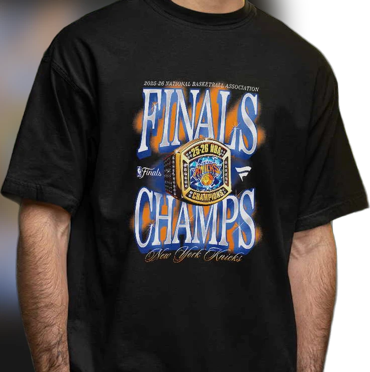 New York Knicks Finals Champs Championship Ring Tee, Retro Basketball Sports Fan Graphic T-Shirt