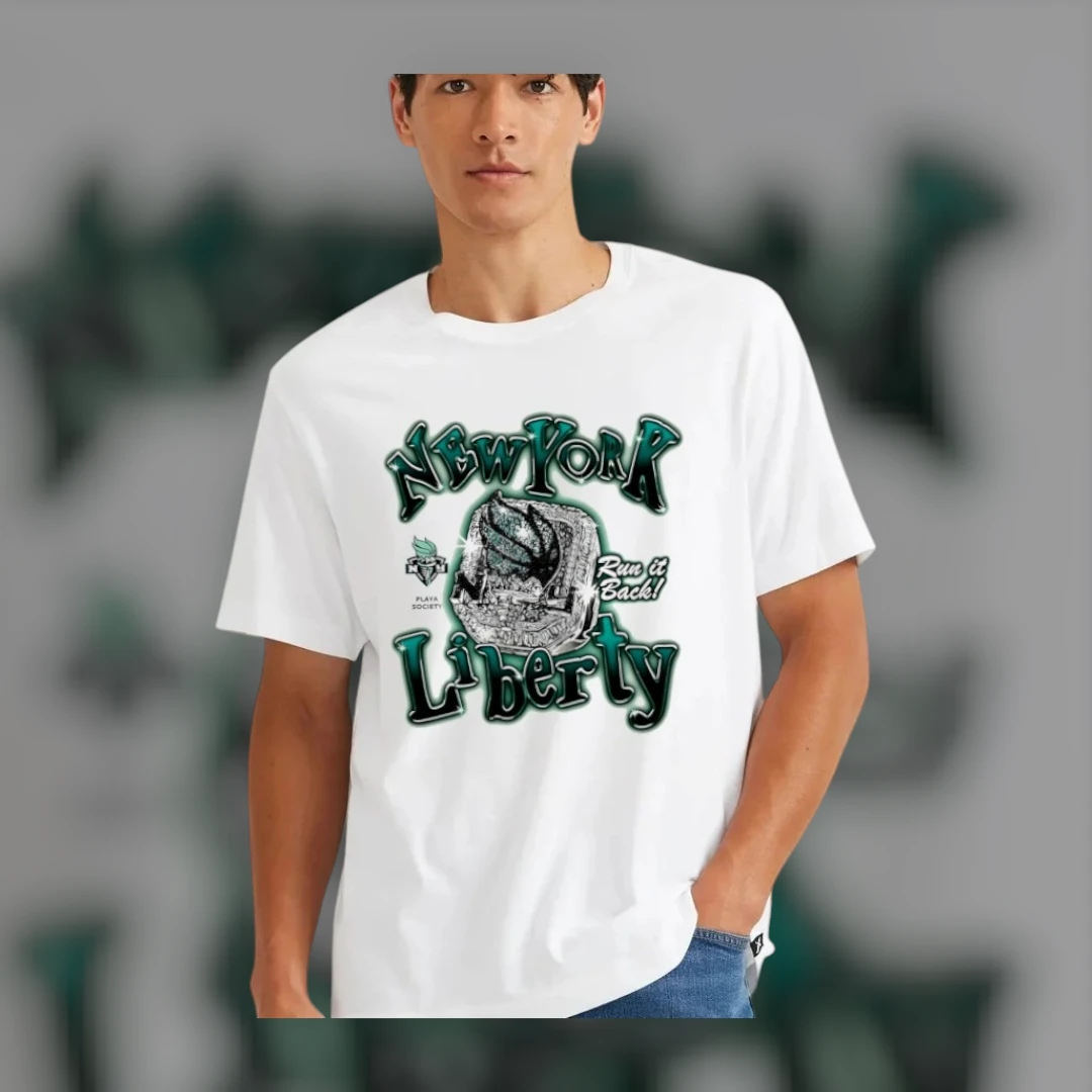 New York Liberty Run It Back Championship Ring Graphic Tee WNBA Basketball Fan Shirt