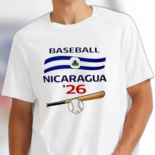 Nicaragua Baseball Fan Tee Custom Year National Flag Pride Shirt Gift for Men