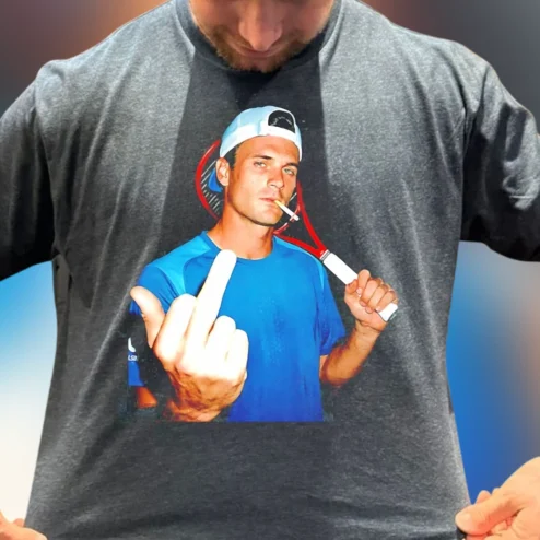 Nick Kyrgios Tee Edgy Tennis Player Graphic Shirt for Fans