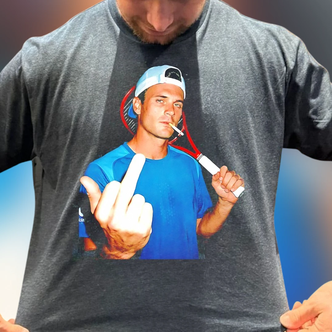 Nick Kyrgios Tee Edgy Tennis Player Graphic Shirt for Fans