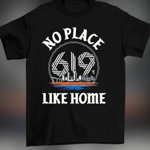 No Place Like Home Tee San Diego Skyline California Area Code Pride Graphic T-Shirt