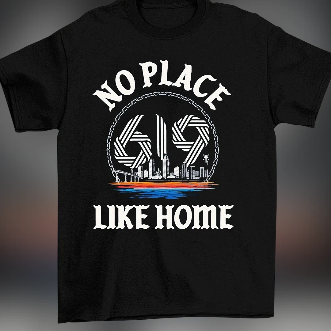 No Place Like Home Tee San Diego Skyline California Area Code Pride Graphic T-Shirt