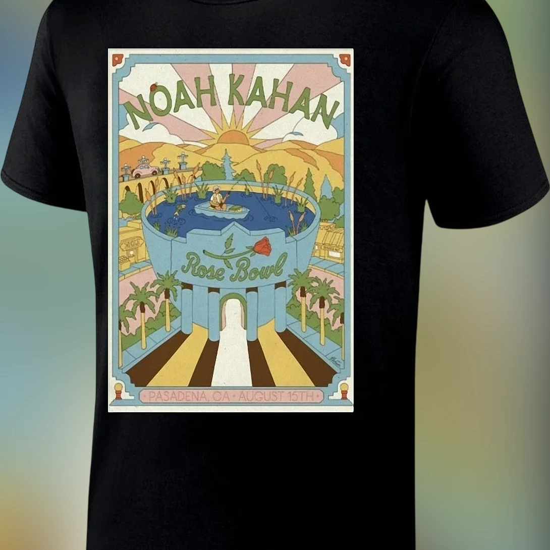 Noah Kahan Rose Bowl Pasadena CA August 15th Tee Vintage Concert Poster Tour Shirt