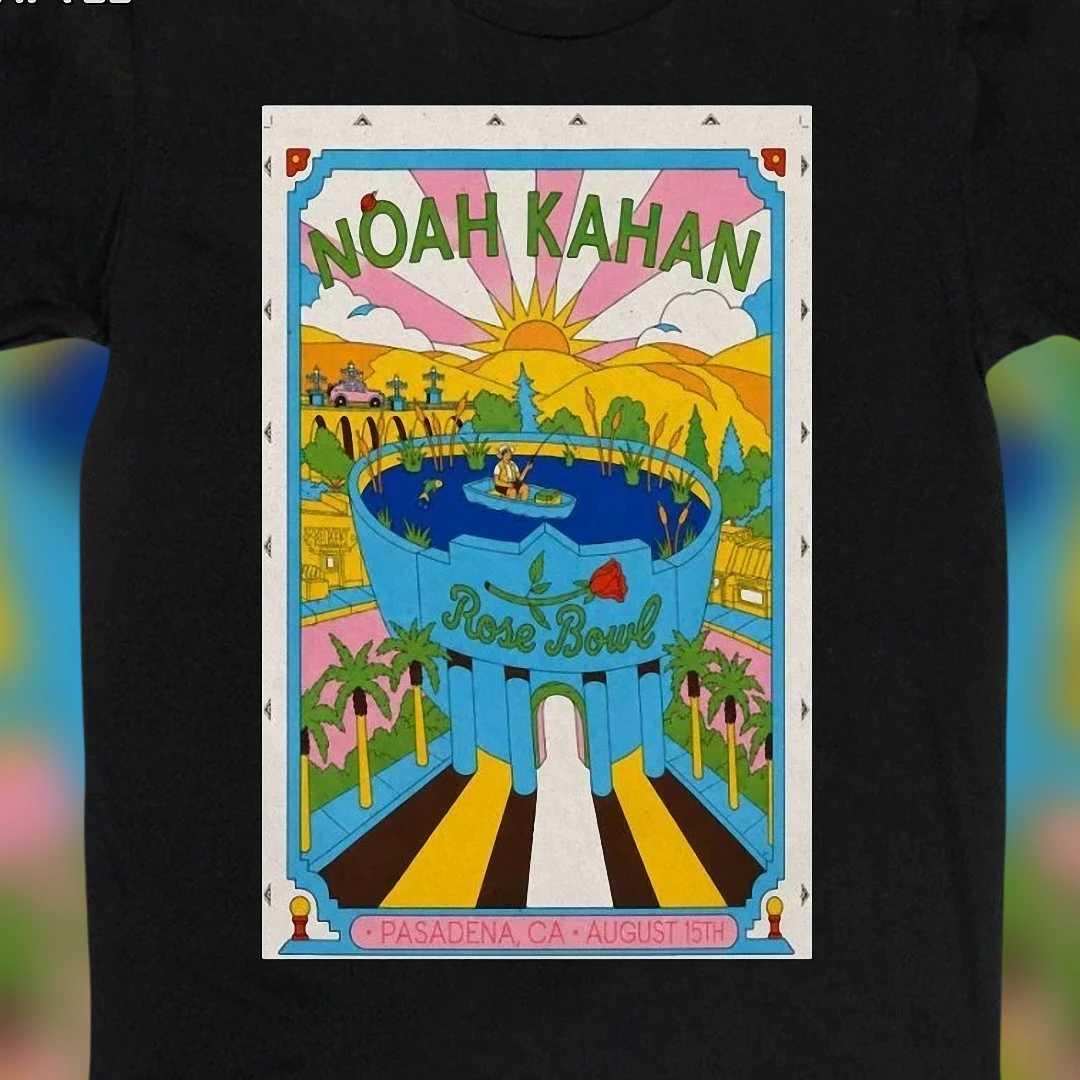 Noah Kahan Rose Bowl Pasadena CA August 15th Tee Vintage Stadium Tour Concert Souvenir Graphic Shirt