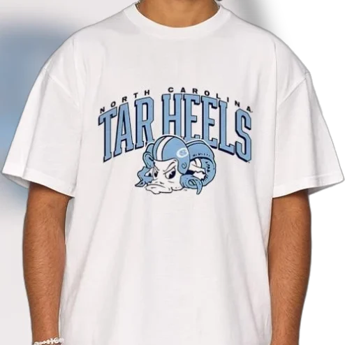 North Carolina Tar Heels Tee Vintage UNC Game Day Shirt Retro Ram Mascot Fan Apparel