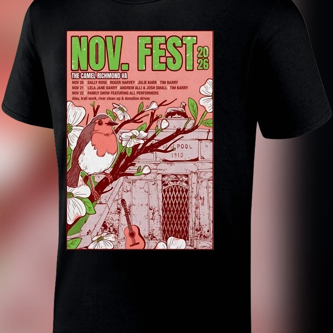Nov Fest 2026 The Camel Richmond VA Tee Vintage Concert Poster Music Festival Souvenir Shirt