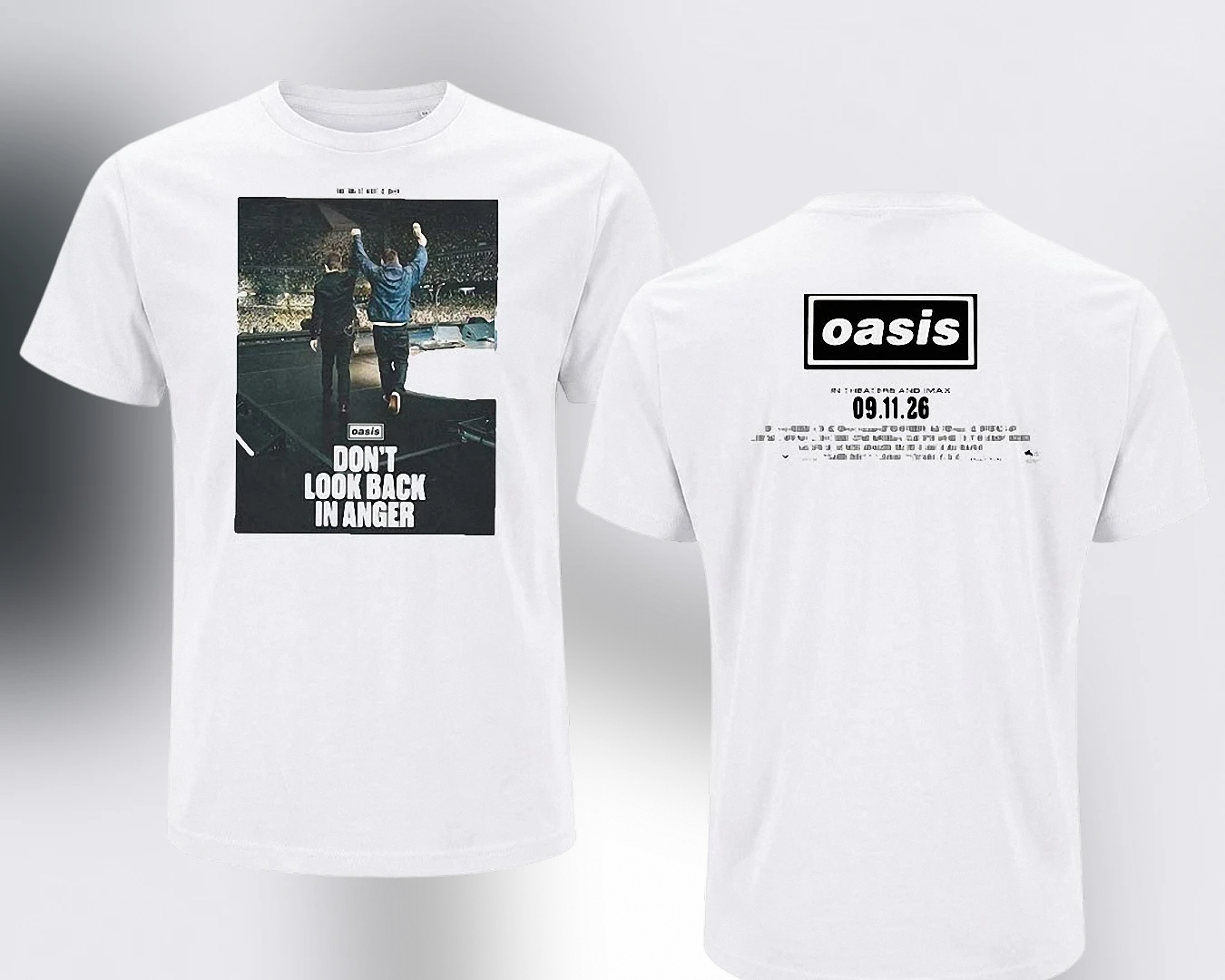 Oasis Don't Look Back in Anger Tee, Britpop Band Music Concert Graphic Shirt