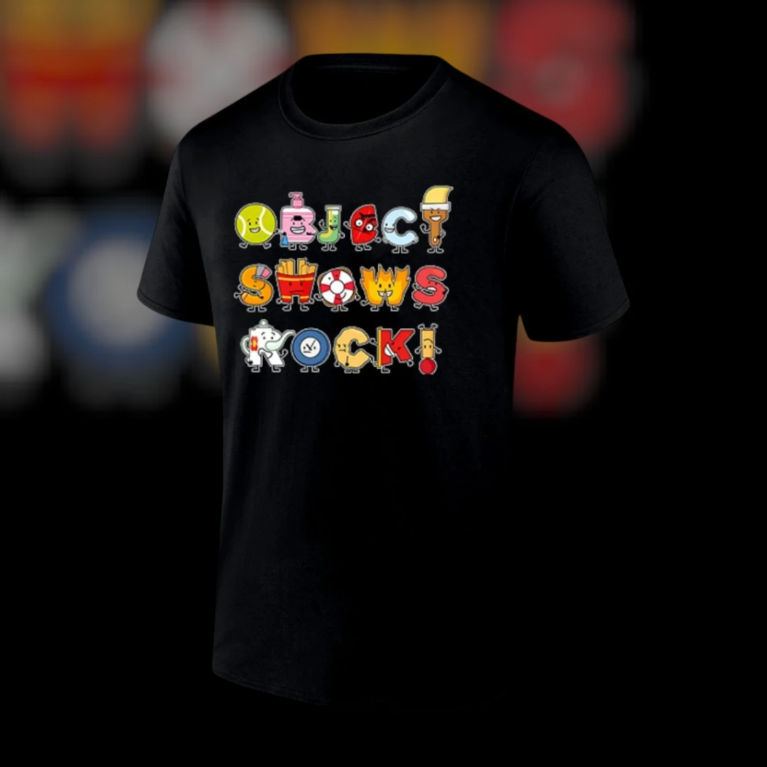 Object Shows Rock Tee Cartoon Object Characters Graphic Shirt