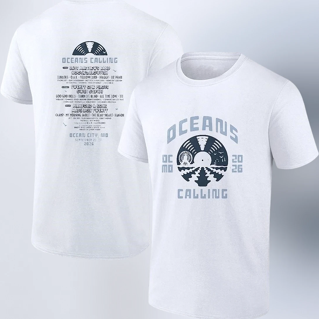 Oceans Calling 2026 Lineup Tee OC MD Music Festival Concert Graphic Tee for Men and Women