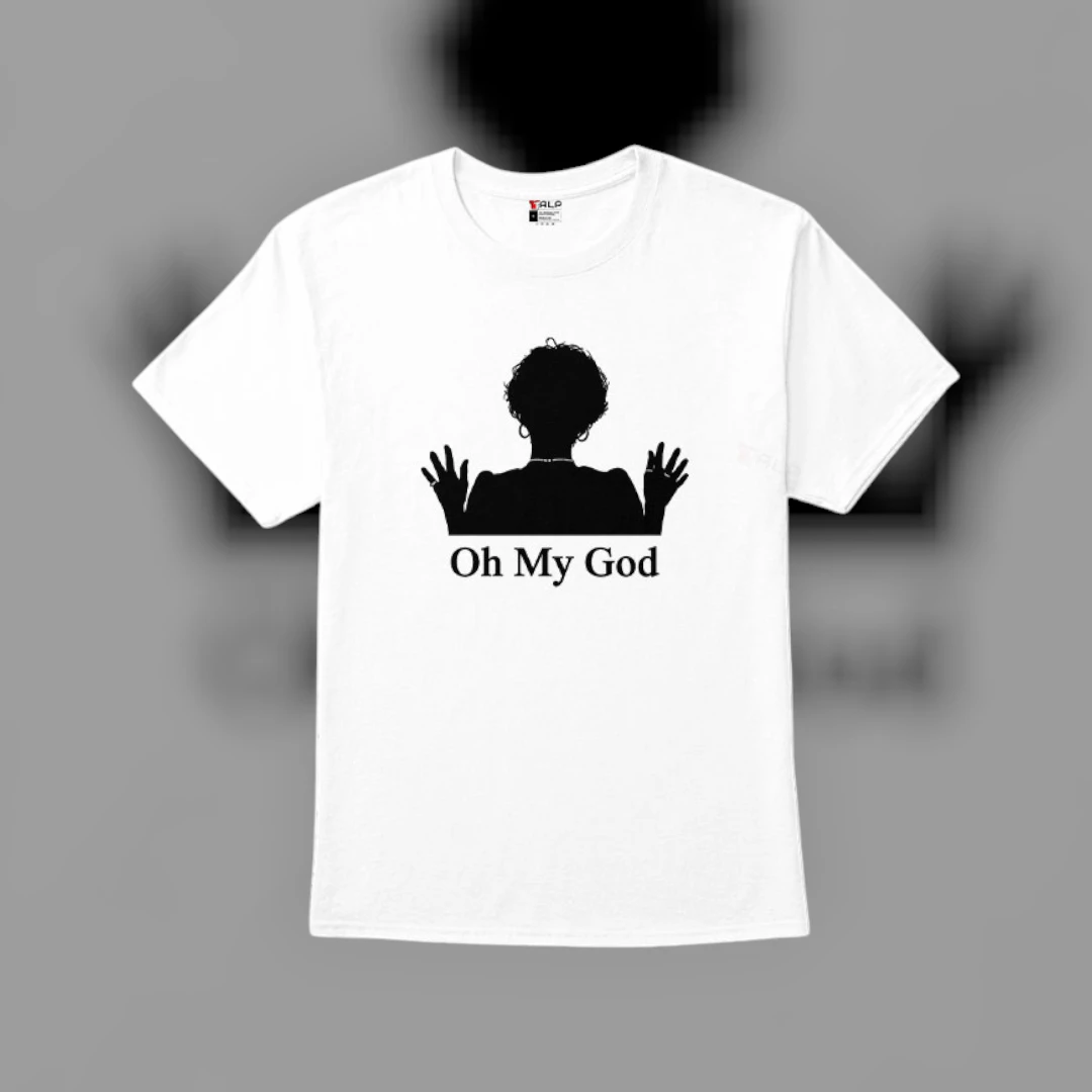 Oh My God Tee Funny Sarcastic Reaction Silhouette Graphic T-Shirt