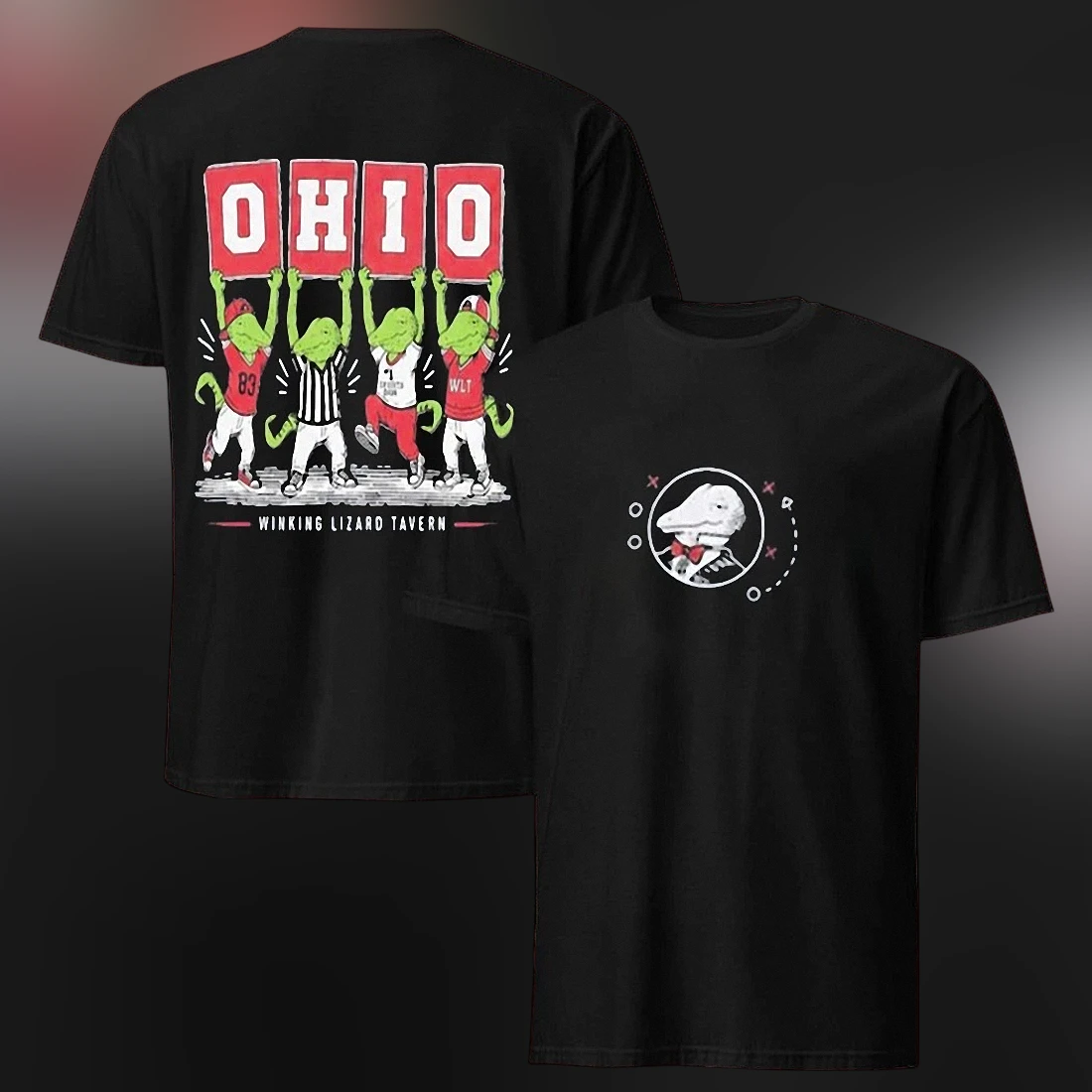 Ohio Sports Mascot Graphic Tee, Funny Lizard Game Day Fan Apparel