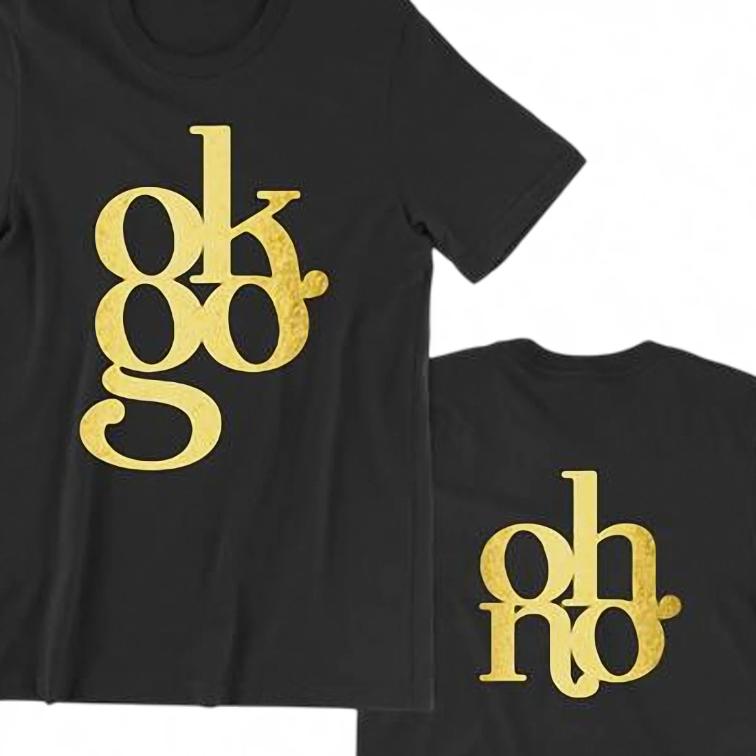 OK Go Oh No Tee Gold Graphic Band Merchandise T-Shirt