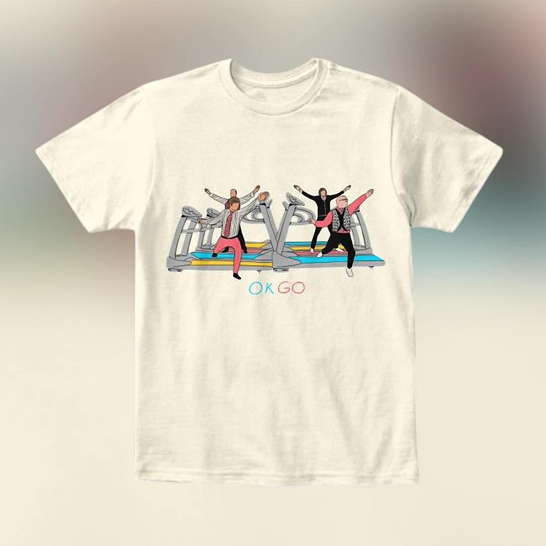 OK GO Tee Here It Goes Again Treadmill Dance Graphic T-Shirt