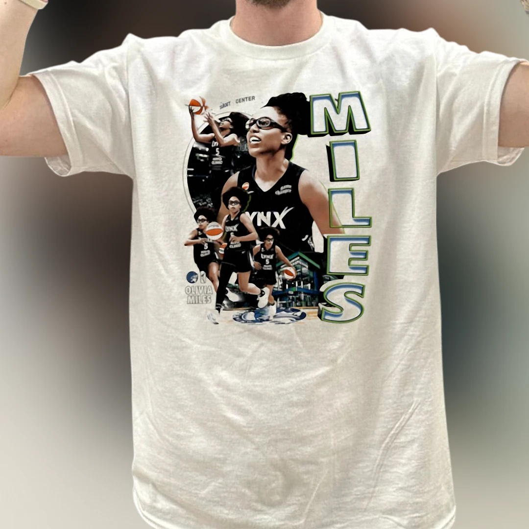 Olivia Miles Vintage Bootleg Basketball Tee, Minnesota Lynx 90s Graphic T-Shirt Sports Fan Gift