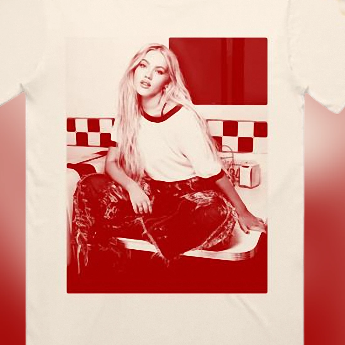 Olivia Rodrigo Tee Retro Diner Red Graphic Tee for Music Fans