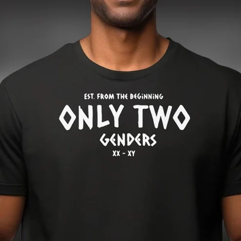 Only Two Genders XX XY Graphic Tee Conservative Biological Sex Shirt Gift