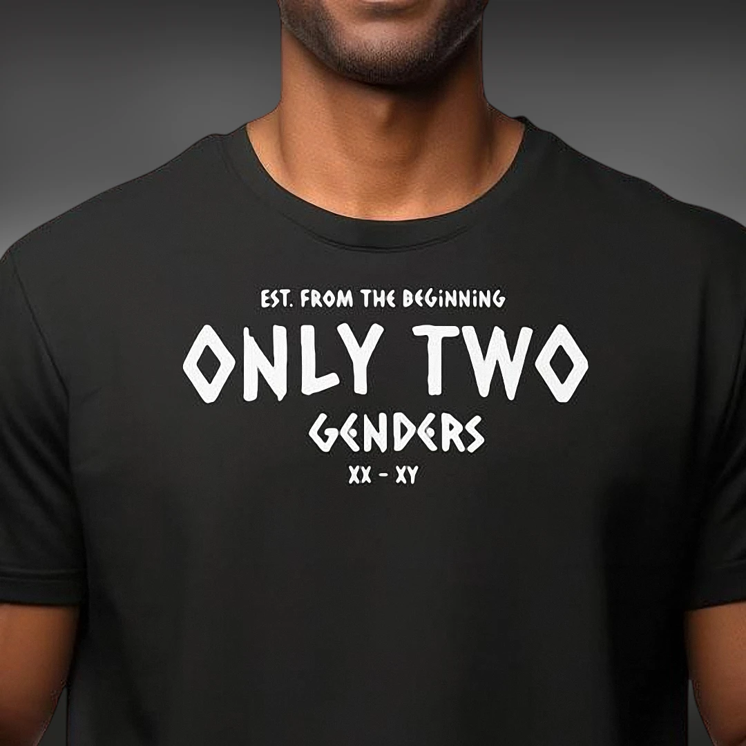 Only Two Genders XX XY Graphic Tee Conservative Biological Sex Shirt Gift