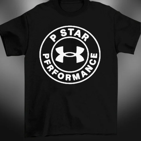 P Star Performance Tee, Athletic Workout Graphic T-Shirt for Gym Fitness