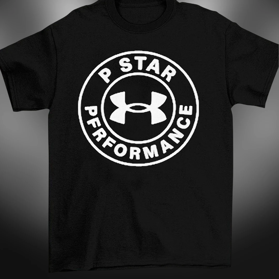 P Star Performance Tee, Athletic Workout Graphic T-Shirt for Gym Fitness