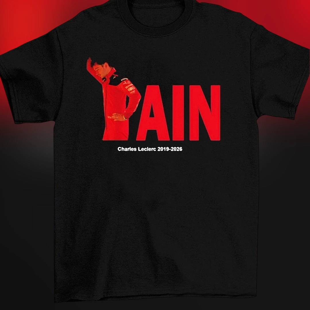 PAIN Tee Charles Leclerc F1 Racing Graphic Shirt Motorsports Fan Gift