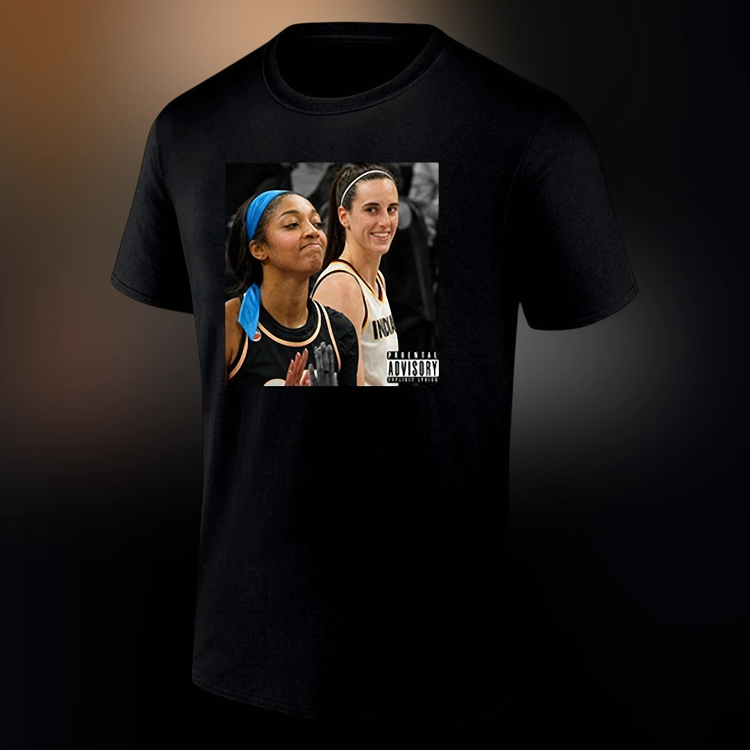 Parental Advisory Explicit Lyrics Tee, Angel Reese and Caitlin Clark Rap Album Style Graphic T-Shirt, Basketball Fan Streetwear Gift