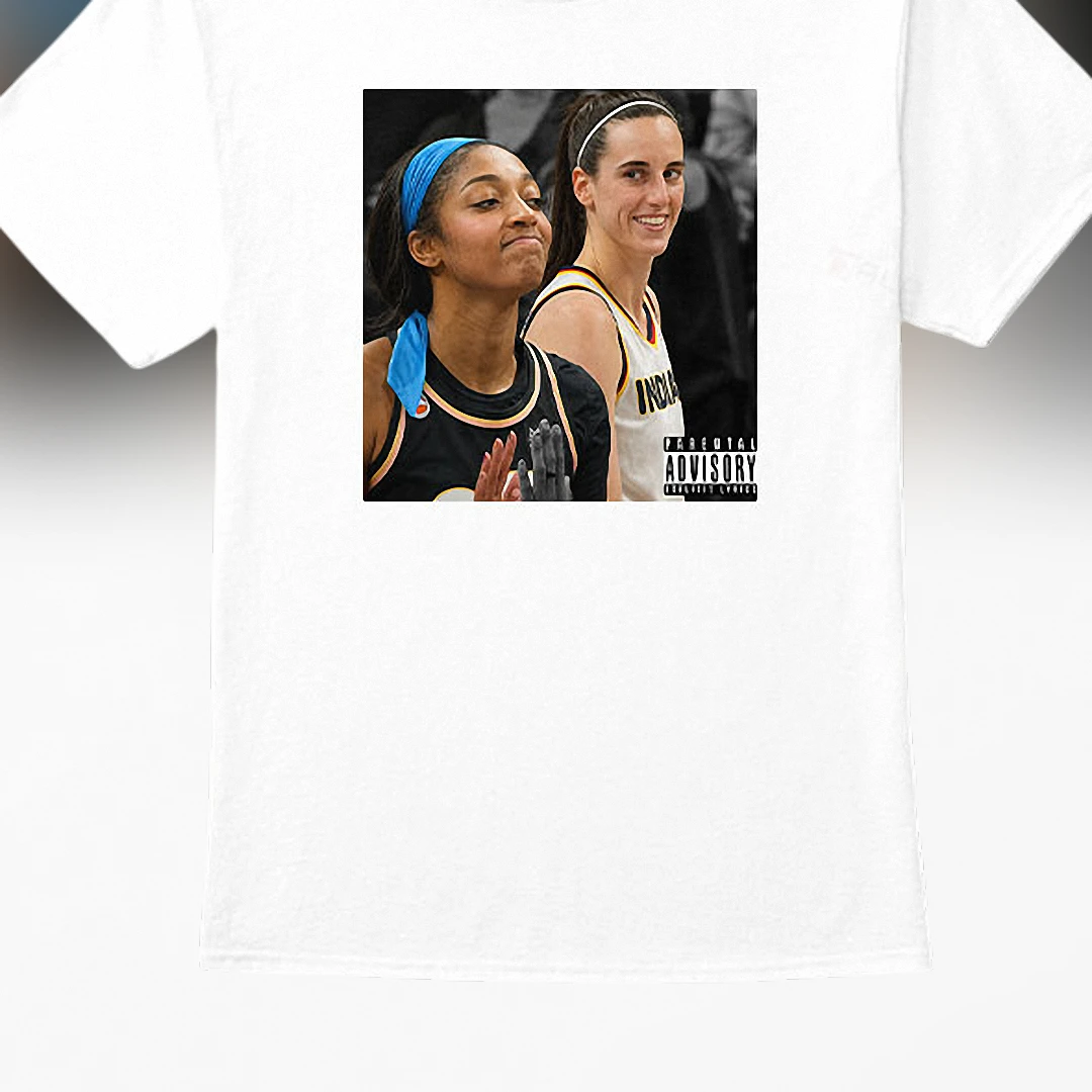 Parental Advisory Tee Angel Reese and Caitlin Clark Basketball Graphic Shirt, Vintage Sports Fan Gift Unisex Streetwear