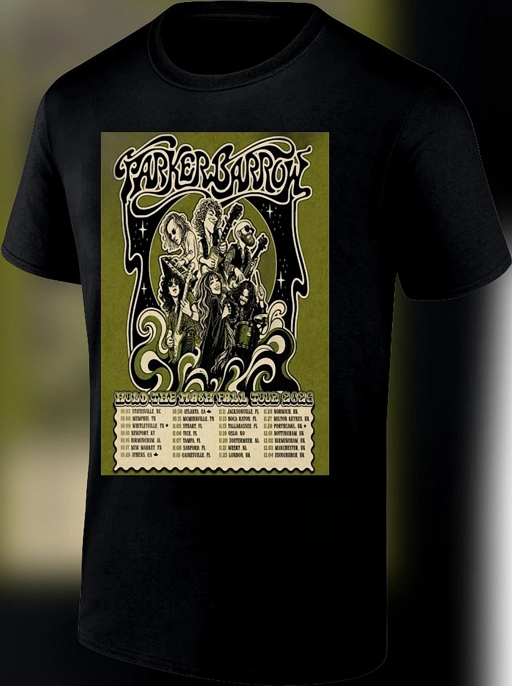 Parker Barrow Hold The Mash Fall Tour 2024 Tee, Vintage Southern Rock Band Concert Graphic T-Shirt