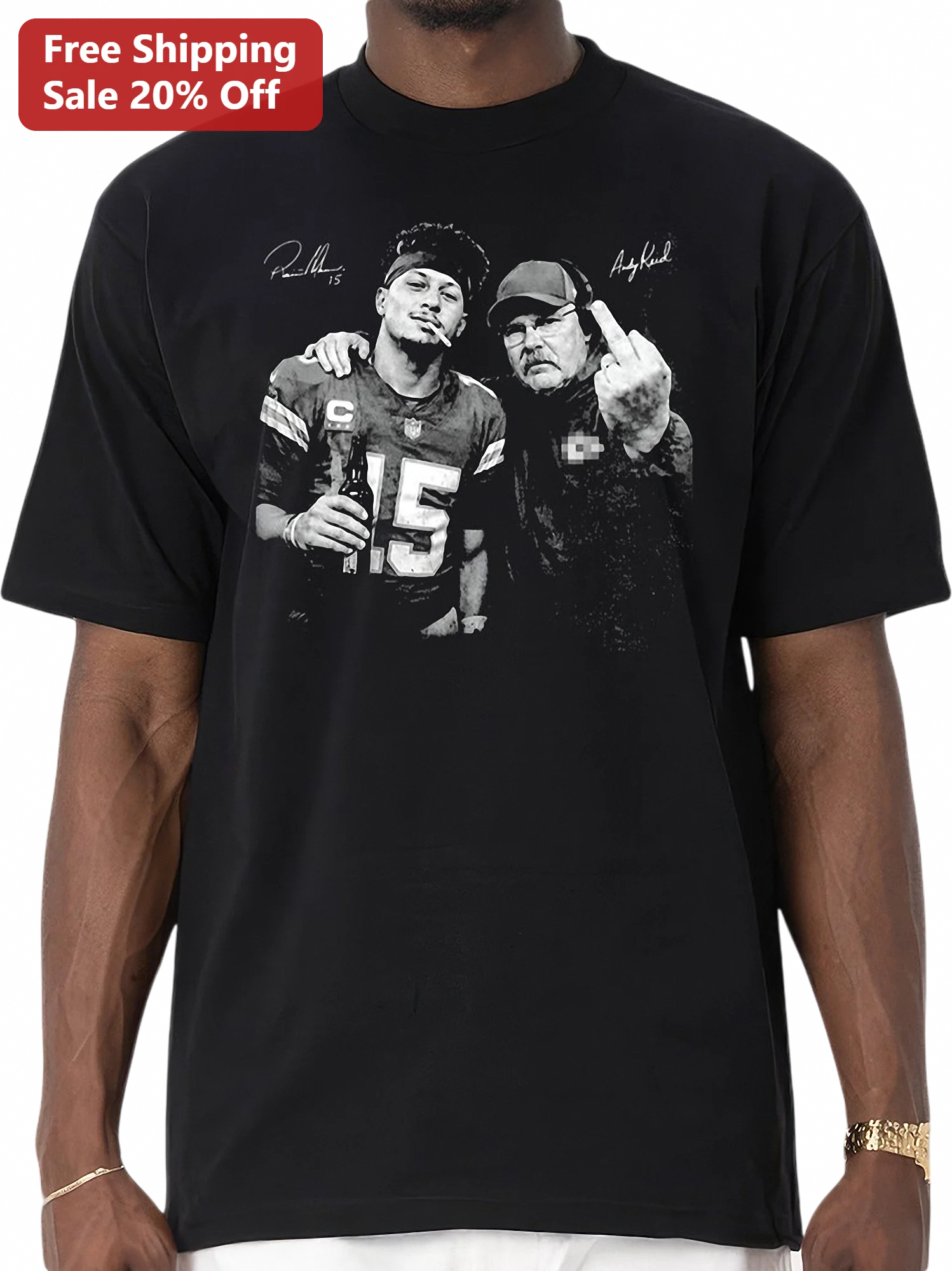 Patrick Mahomes Andy Reid Tee Kansas City Chiefs Football Fan Gift Game Day Shirt