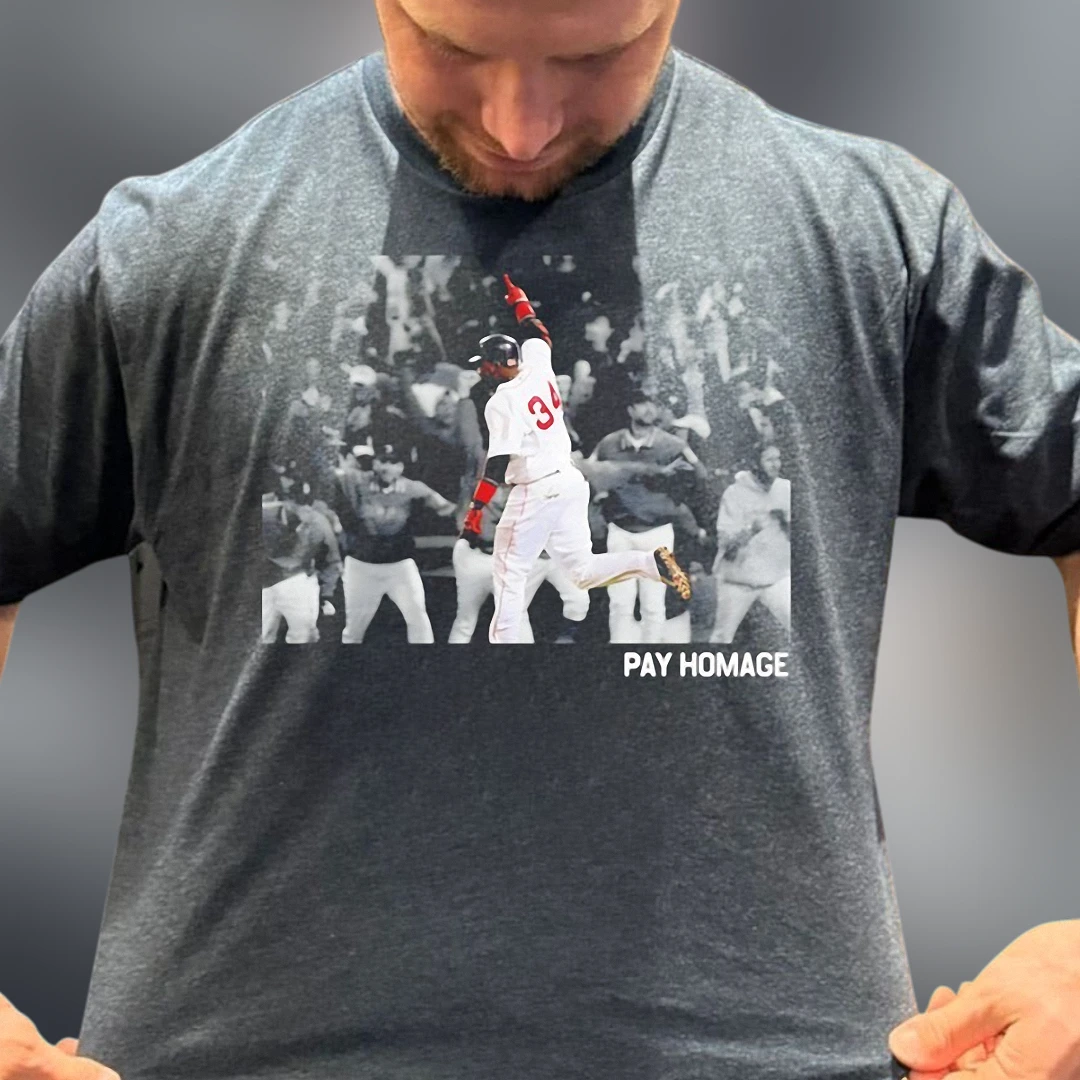 Pay Homage David Ortiz 34 Baseball Legend Tee, Vintage Sports Graphic T-Shirt