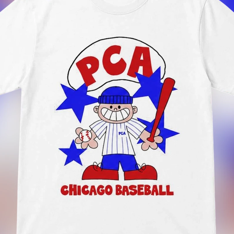PCA Chicago Baseball Tee Pete Crow-Armstrong Vintage Cartoon Mascot Shirt for Fans