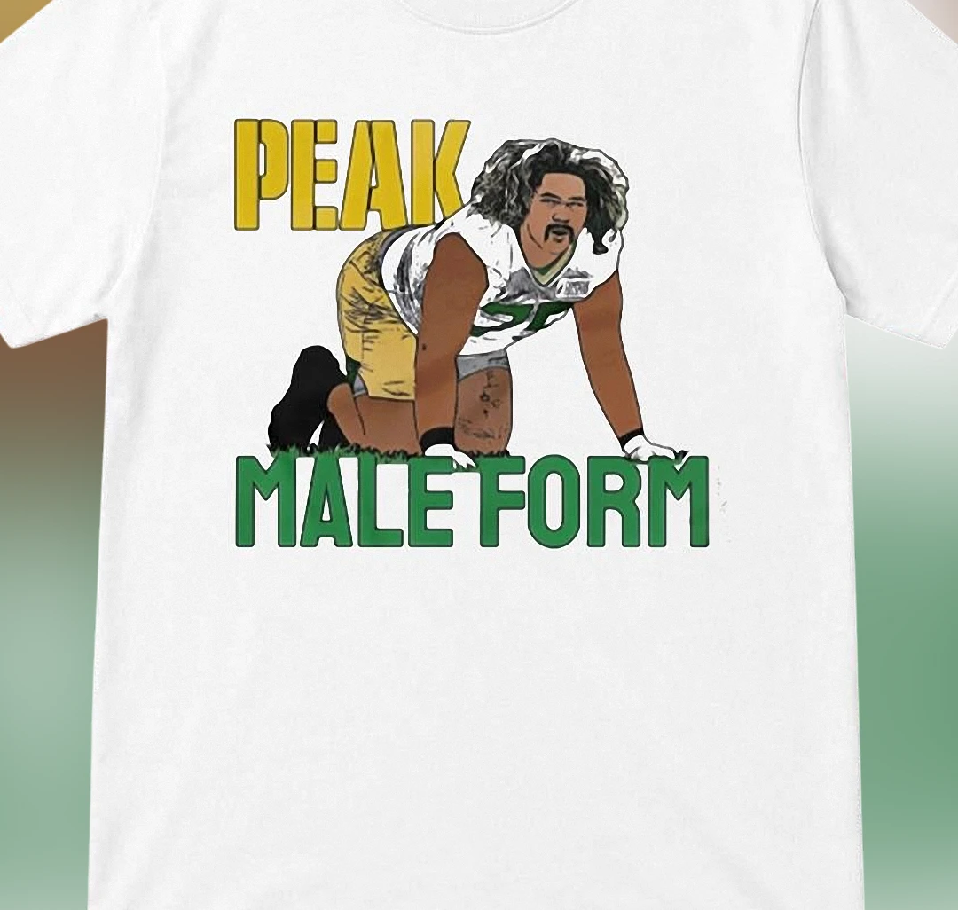 Peak Male Form Elgton Jenkins Tee Funny Football Meme Graphic Shirt for Fans